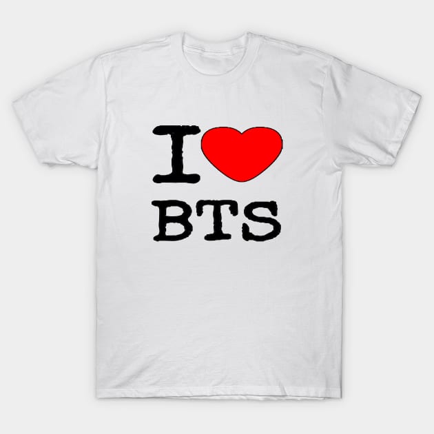 I LOVE BTS T-Shirt by Eshka